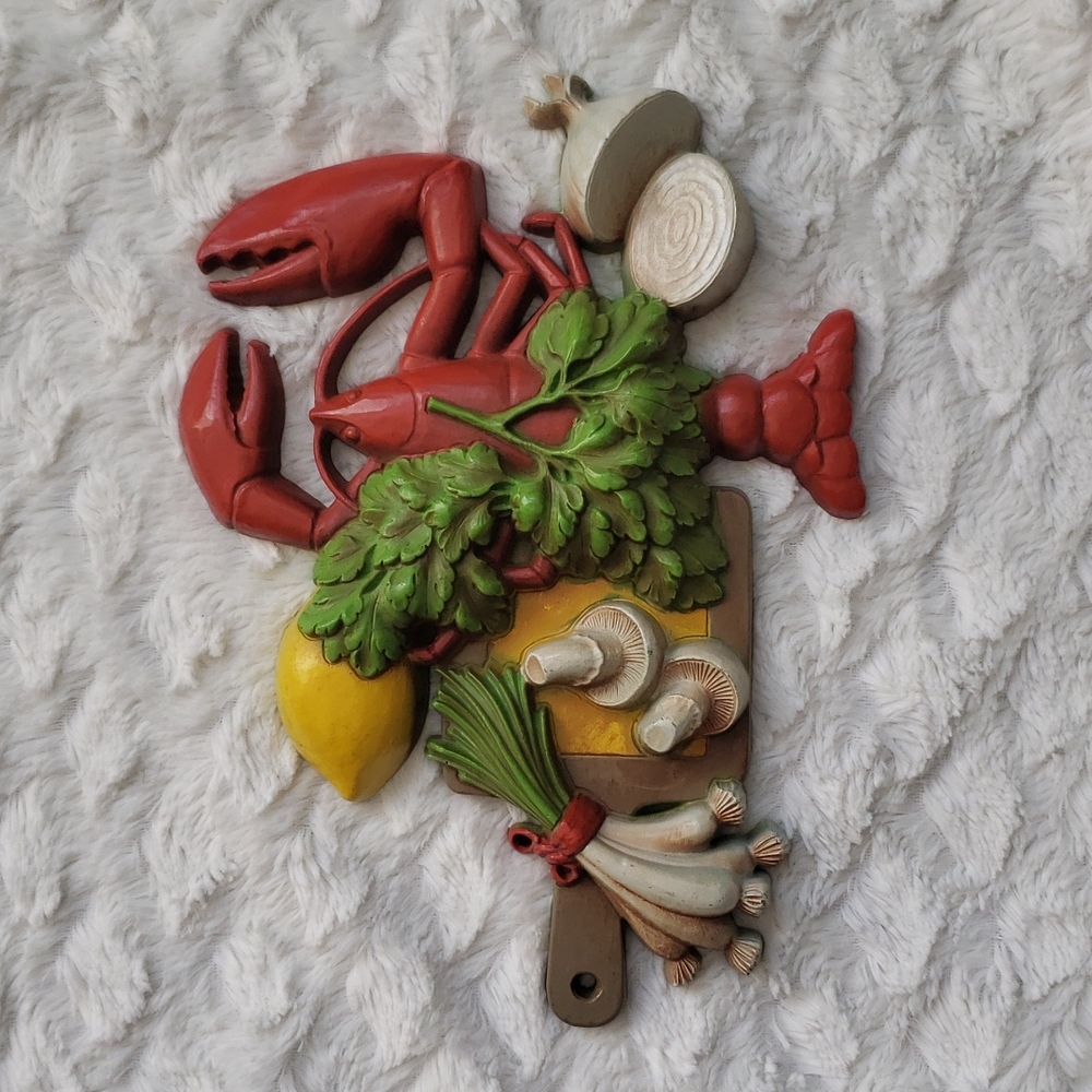 70's Dart Ind. Lobster‎ Fixings Plastic Wall Plaque